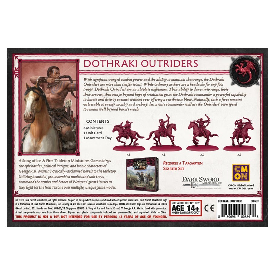 A Song of Ice and Fire : Tabletop Miniatures Game - Targaryen Dothraki Outriders